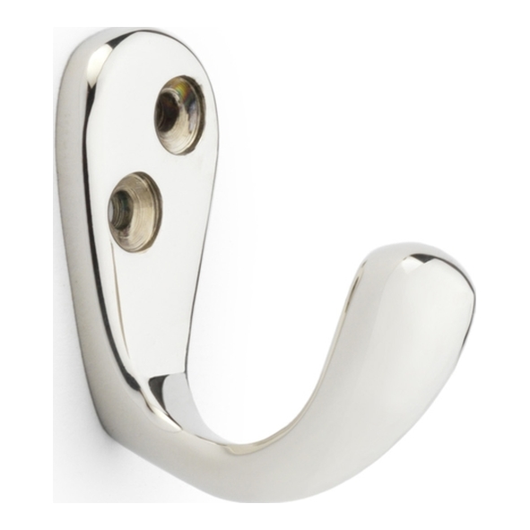 AW774PN • Polished Nickel • Alexander & Wilks Victorian Single Robe Hook